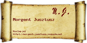 Morgent Jusztusz névjegykártya